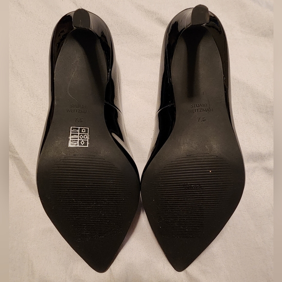 Stuart Weitzman Leigh 95 Pointed Toe Pump (Women) US 7.5 EU 38 Black - Picture 5 of 9
